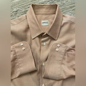 Armani Collezioni - All cotton blush color dress shirt Size 41 (16”neck)